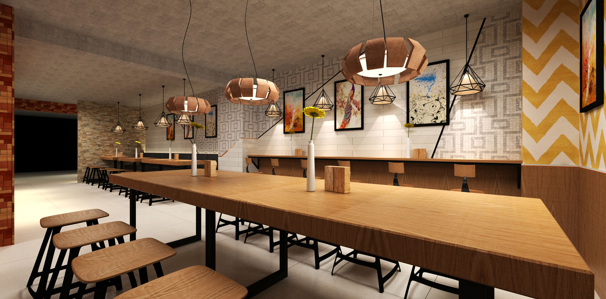 面馆效果图_元点设计工作室案例展示