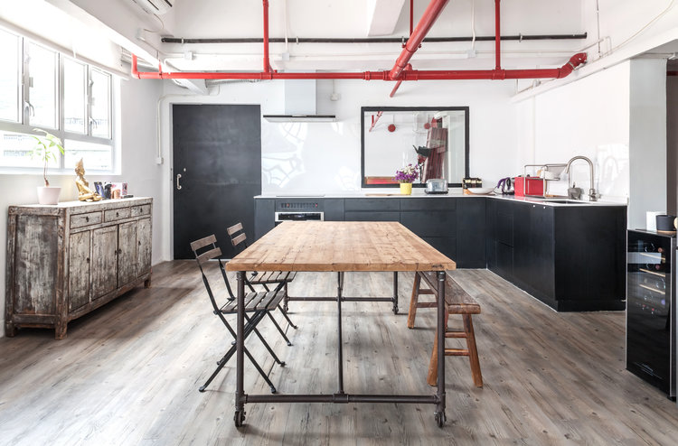 旧仓库大改造香港loft工业风小别墅设计图