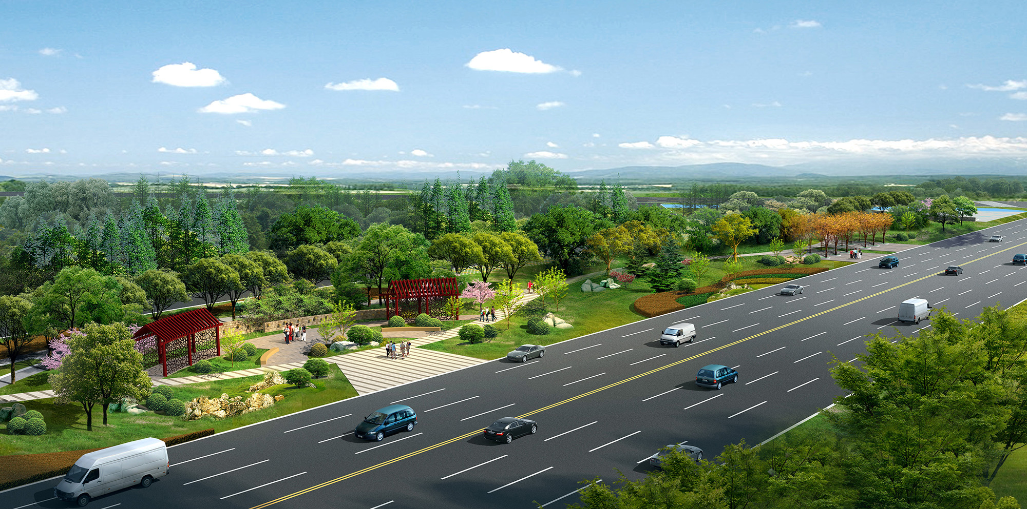 河南市政道路景观绿化工程施工组织设计