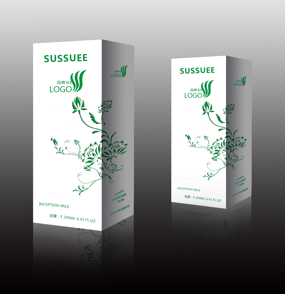 化妆品包装设计(瓶子&包装纸盒)