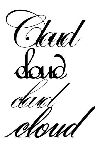 手绘一个英文单词