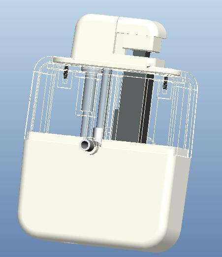 一款中间喷火瓶
