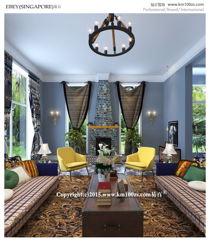 林海云霄别墅混搭风格—“恣彩翩飞”