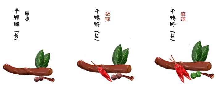 手绘鸭脖卡通图形设计