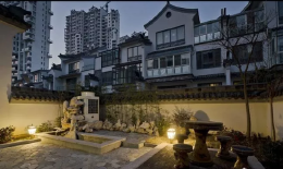 现代中式别墅家庭花园装修效果图片欣赏