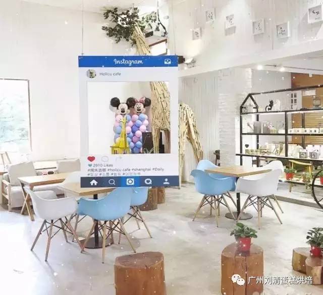韩系小清新风甜品店设计效果图