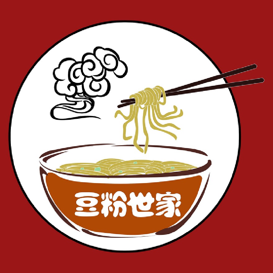 "豆粉世家"店铺标志 设计