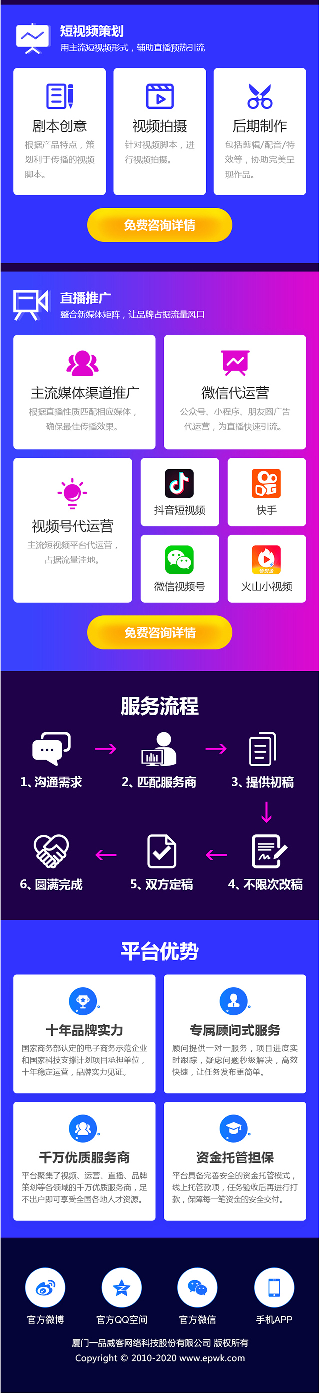 企业不懂直播运营不用愁,一品威客推出一站式直播解决方案