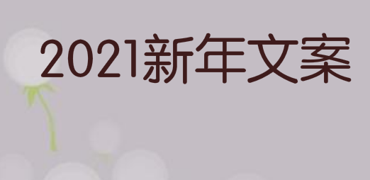 2021新年文案写好啦，现实深刻，句句洒脱！