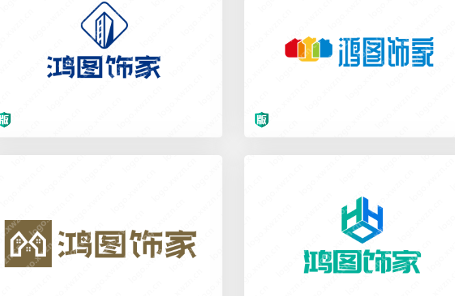 装饰公司主题“鸿图饰家”LOGO设计欣赏