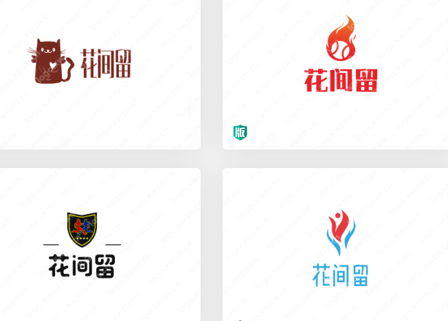 分享几个好看的花店LOGO【花间留】,让您爱上花店