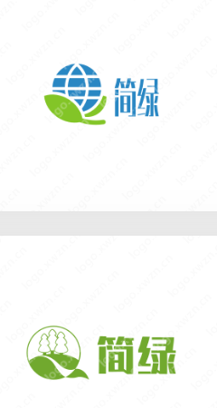 绿色生态行业:【简绿】logo设计作品欣赏~简单、无污染