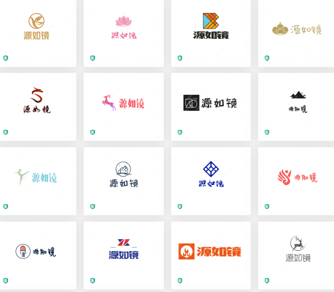 “源如镜”LOGO设计，应用于艺术品收藏工作室