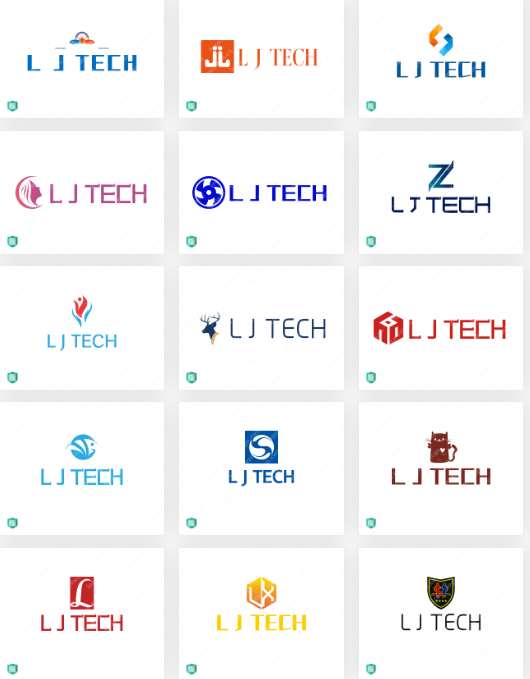 新材料科技公司logo设计：L J TECH