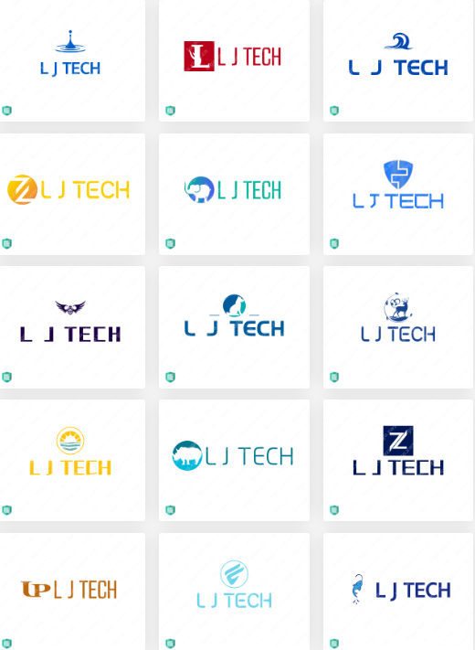 新材料科技公司logo设计：L J TECH