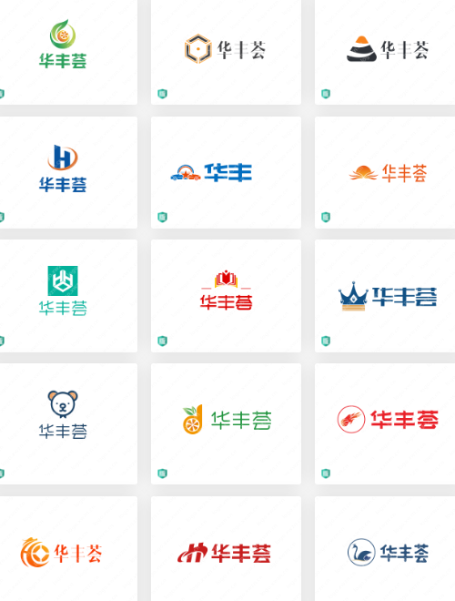 分享购物中心 logo设计案例：华丰荟