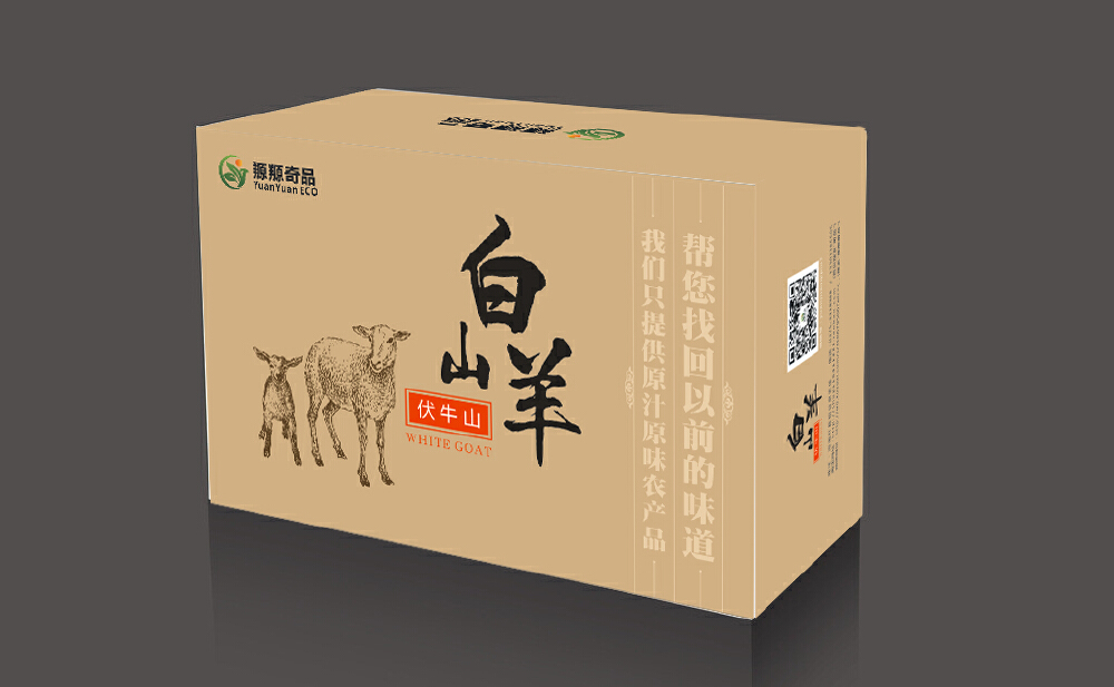 礼盒设计案例：河南叶县稻谷泉农场伏牛白山羊礼盒设计