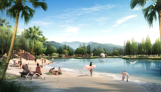 景观效果图 重庆公园示范区