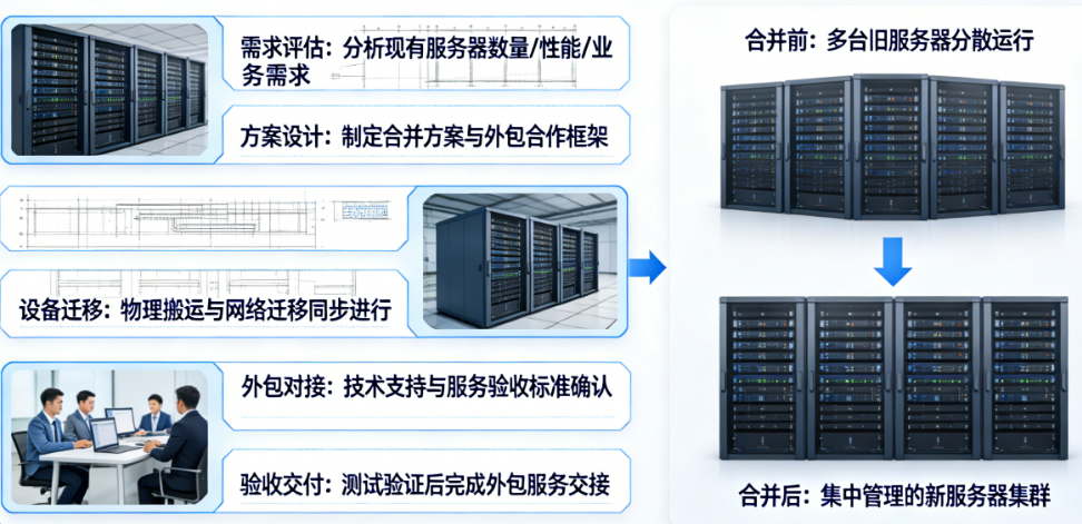 服务器合并外包的5个关键步骤与3个必须关注的绿色效能指标深度解析