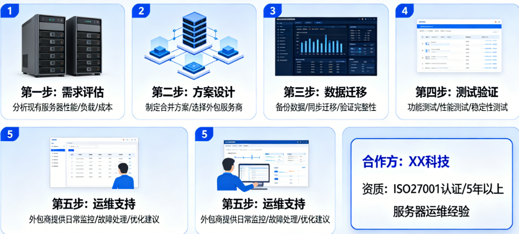 服务器合并外包的5个关键步骤与3个必须关注的绿色效能指标深度解析