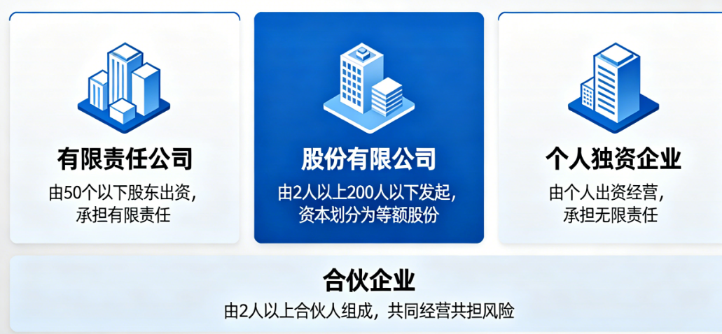 注册公司时，常见的公司类型有哪些?