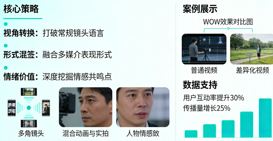 创意视频怎么做出让人WOW的差异化？从视角转换、形式混签到情绪价值的深度创新指南