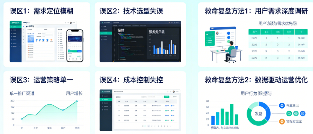 从开发到运营：电商APP创业的4个亏钱误区与2个救命复盘方法