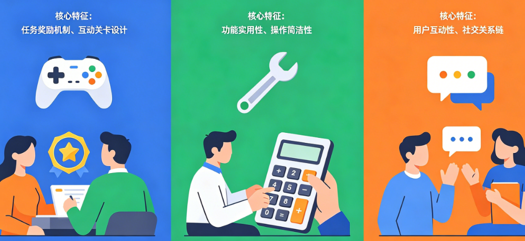 游戏化App vs 工具型App vs 社交型App：3种创意驱动型App的系统开发实例对比