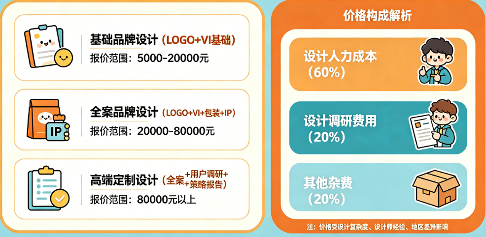 做一套品牌设计要花多少钱?揭秘品牌设计图的真实报价与价格构成