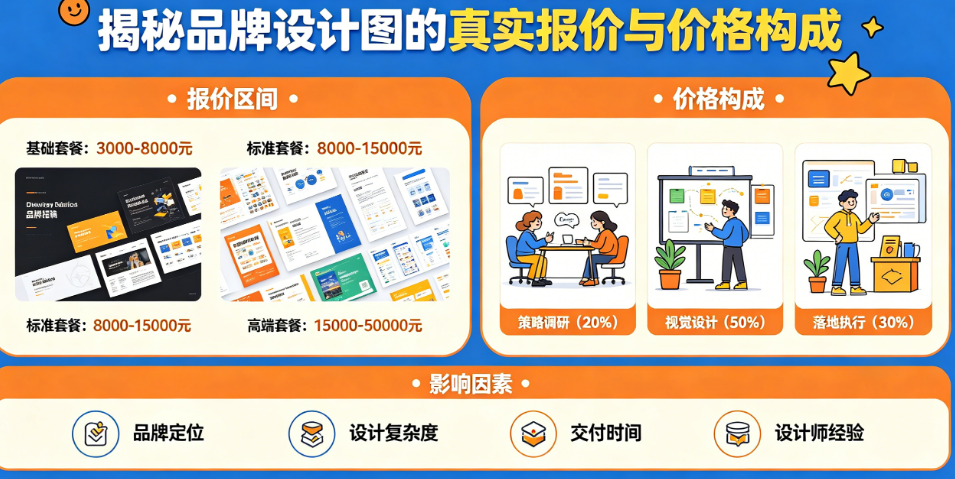 做一套品牌设计要花多少钱?揭秘品牌设计图的真实报价与价格构成