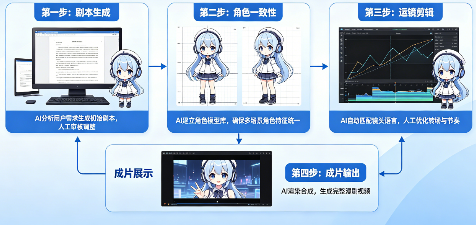 AI漫剧是怎么制作的?从剧本生成、角色一致性到运镜剪辑成片的深度技术流程拆解
