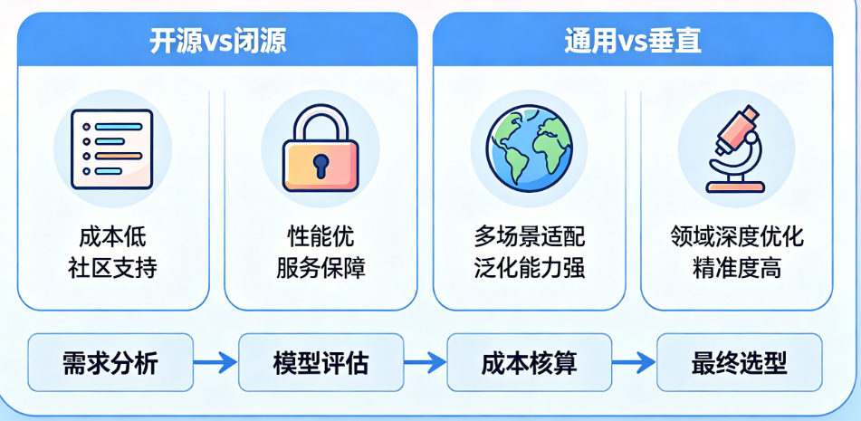 开源vs闭源、通用vs垂直：AI原生应用的模型选型决策框架