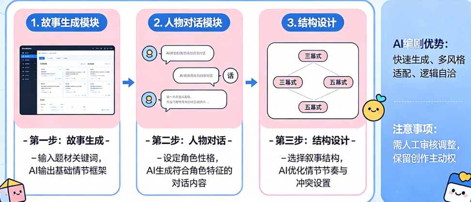 AI怎么写剧本?生成故事、人物对话、结构设计全流程——AI编剧指南