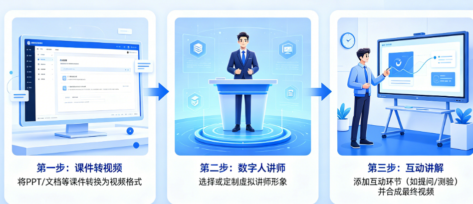 AI教学视频怎么生成?课件转视频、数字人讲师、互动讲解全流程