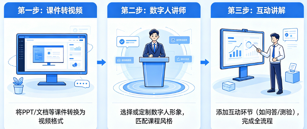 AI教学视频怎么生成?课件转视频、数字人讲师、互动讲解全流程