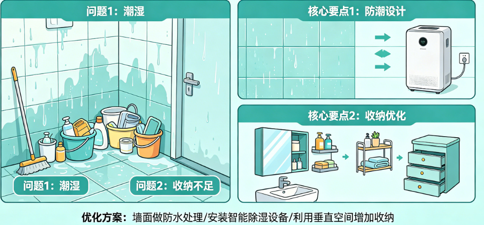 卫生间总潮湿、收纳不够?揭秘设计的核心要点与优化方案