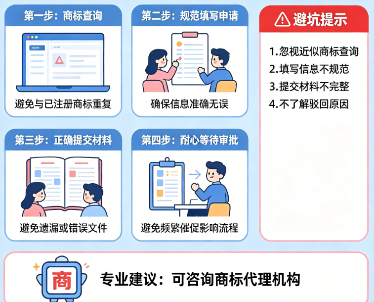 新手注册商标怎么避坑?审批流程中有哪些弯路可以避免?