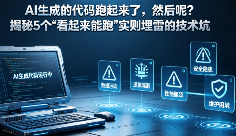 AI生成的代码跑起来了,然后呢?揭秘5个“看起来能跑”实则埋雷的技术坑