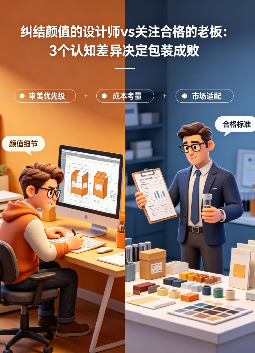 纠结颜值的设计师vs关注合格的老板：3个认知差异决定包装成败