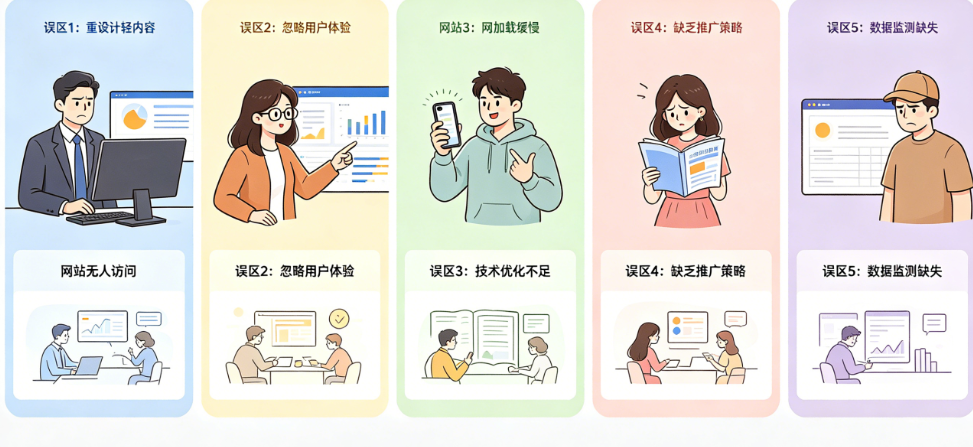 网站做了没效果钱白花了？揭秘中小企业建站的5大常见误区