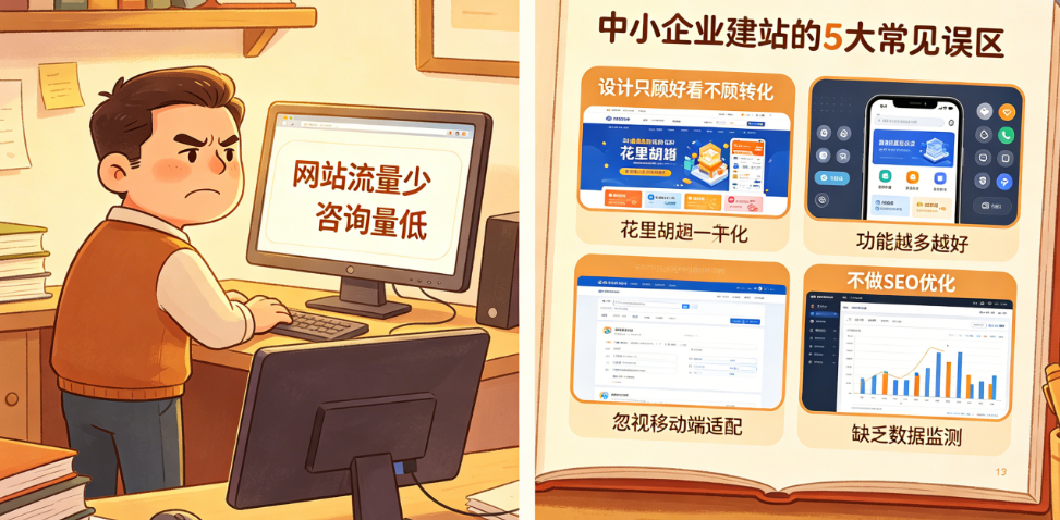 网站做了没效果钱白花了？揭秘中小企业建站的5大常见误区
