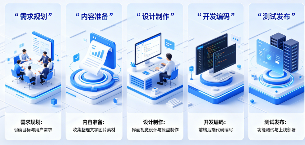彻底搞懂如何制作网页!需求规划+内容准备+设计制作+开发编码+测试发布五维步骤解析