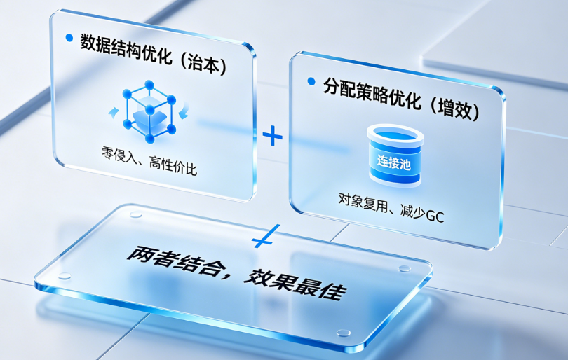 优化Connection类节省50%内存，是改数据结构更有效还是改分配策略更有效？