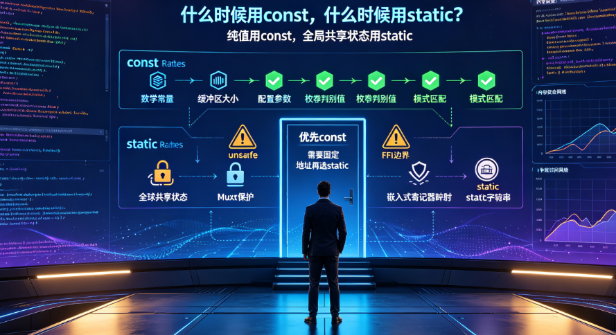 Rust的const vs static:编译期行为、内存分配与使用场景全面对比