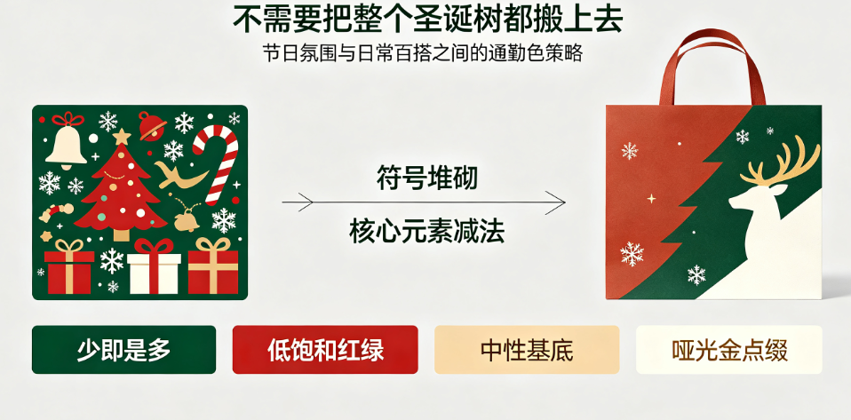 麋鹿圣诞插画手提袋怎么设计?节日氛围与实用性的平衡点在哪?