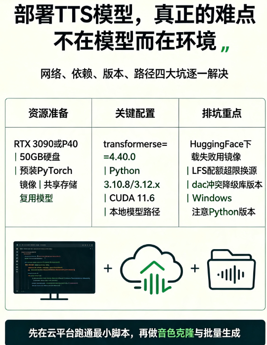 开源TTS模型跑不起来?揭秘Parler-TTS+DAMODEL的复现步骤与避坑要点